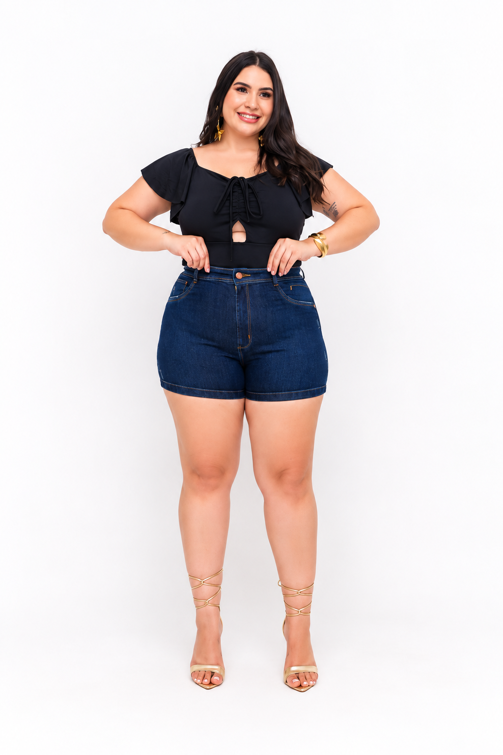 Short Plus Jeans - Tamanho 46